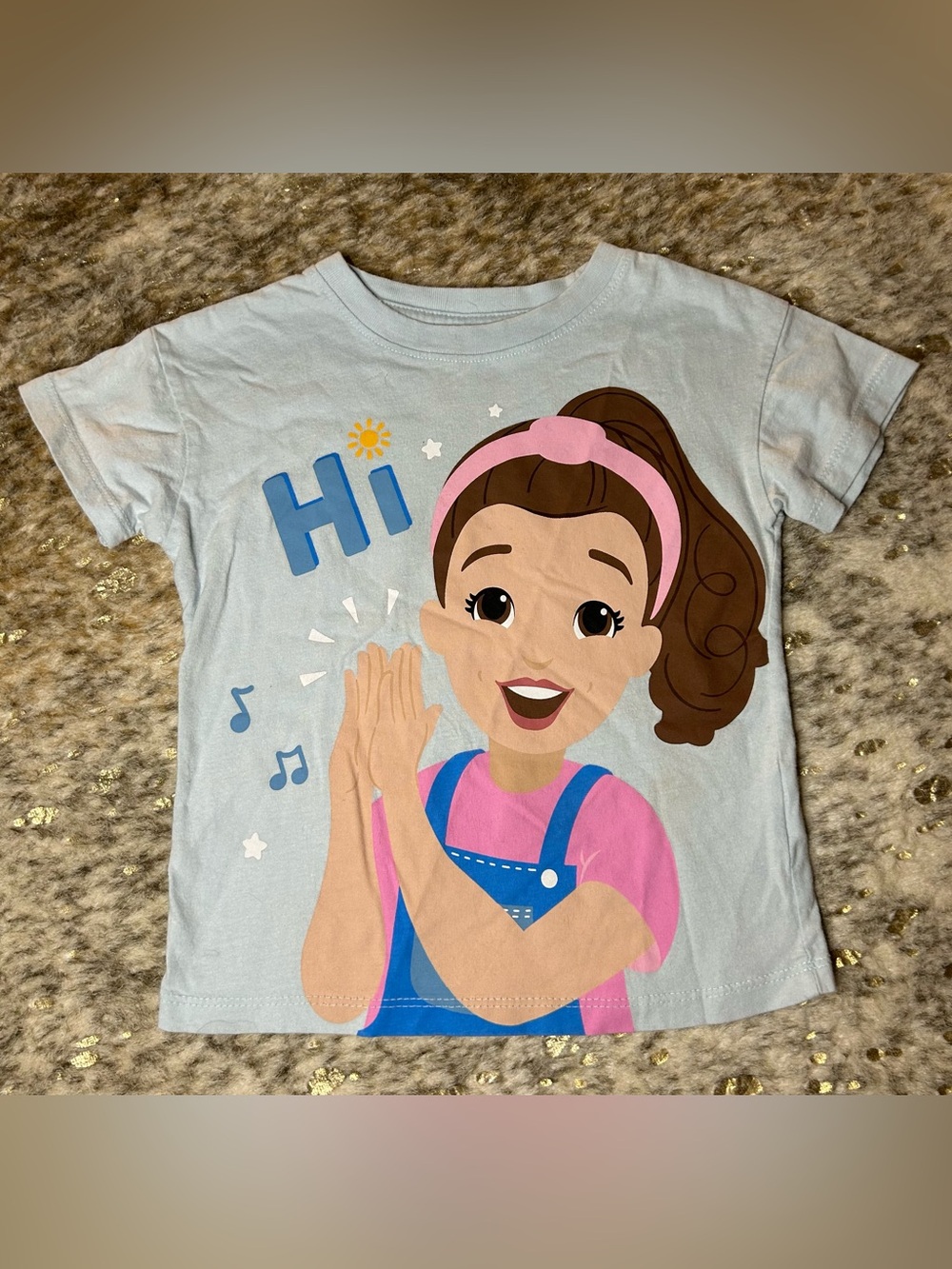5 for $25🔥Ms. Rachel "Hi" Baby Blue T-Shirt 3T